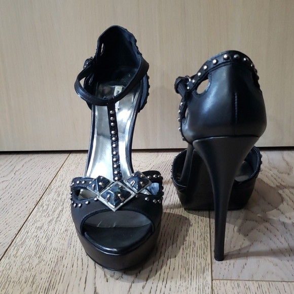 Like🆕️ Miu Miu T Strap Studded Heels - Picture 2 of 7
